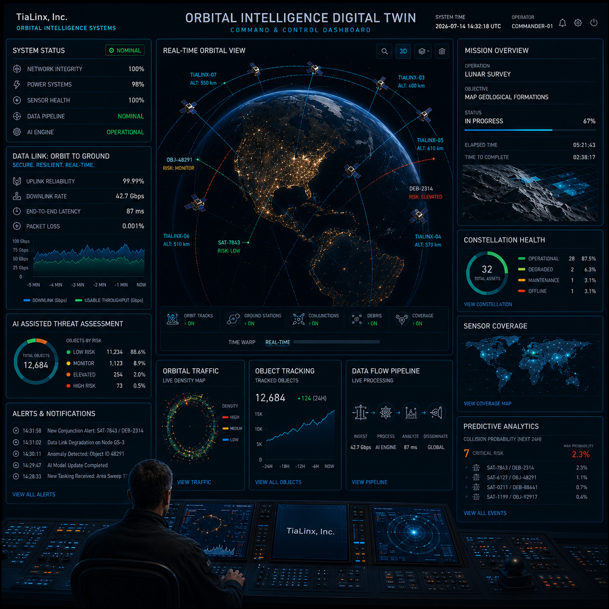 Command-grade data visualization interface